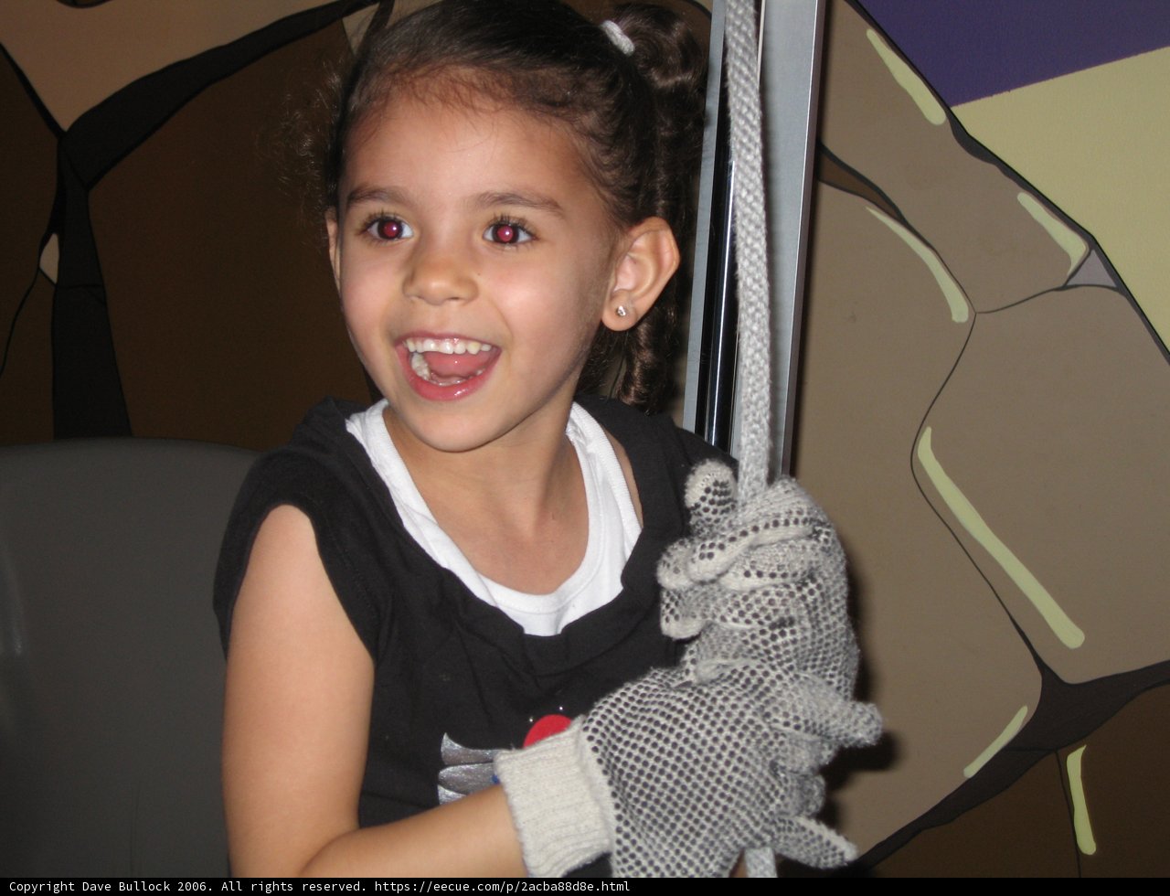 Little Girl and Her Baseball Glove