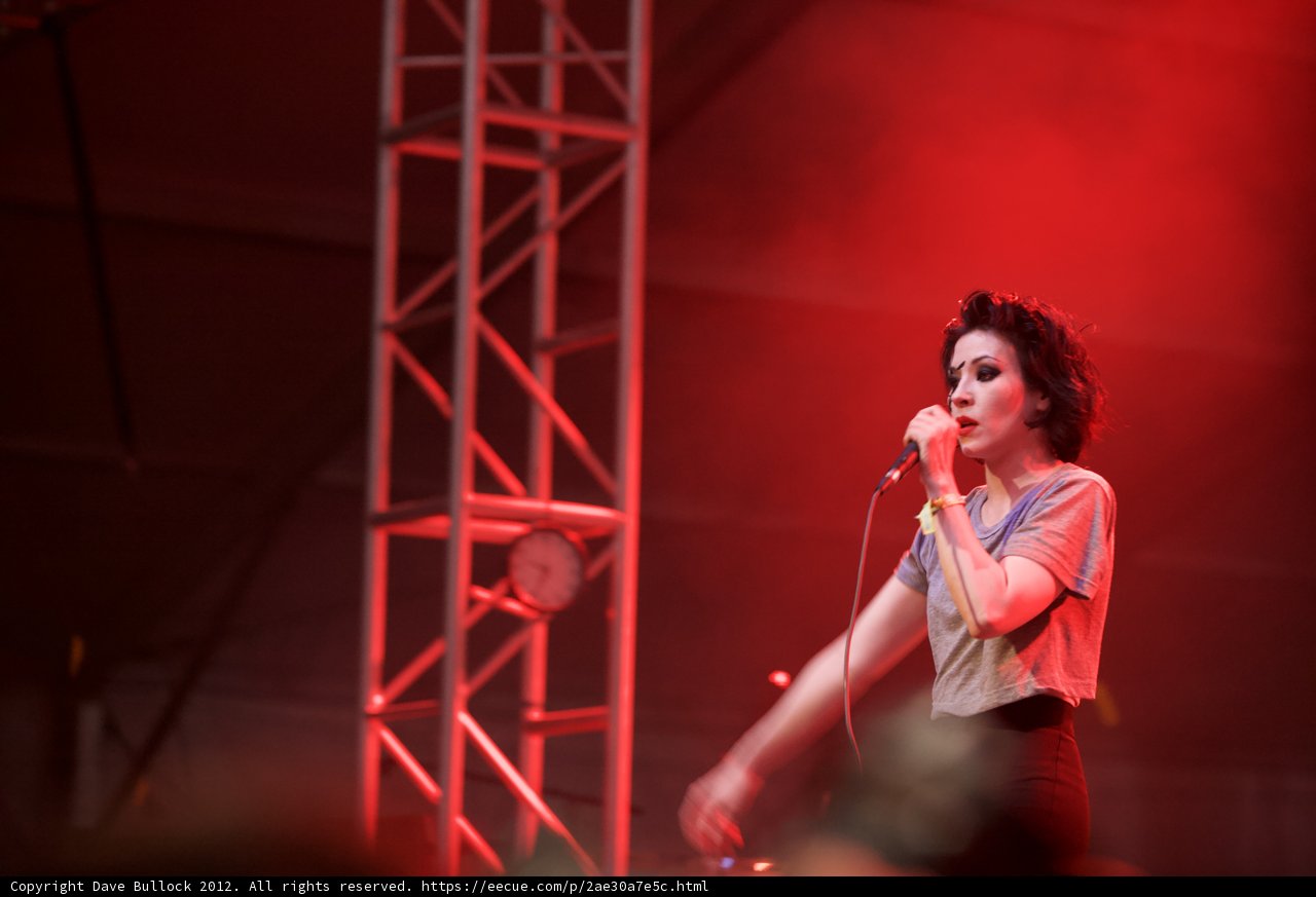 Rocking the Crowd Caption: Nic Endo electrifies the audience with her solo performance at Coachella 2012 Weekend 2.