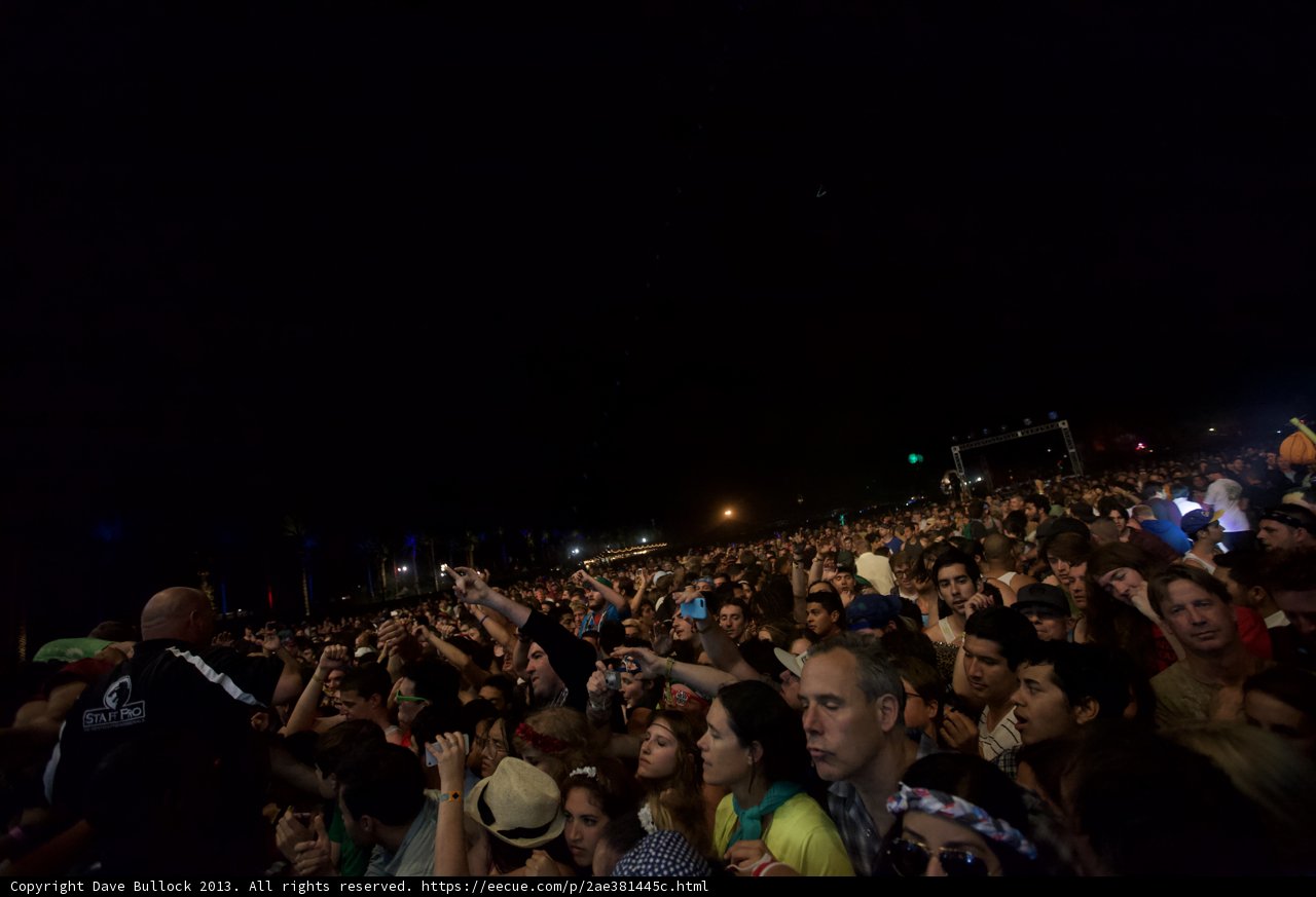 Nighttime Concert Crowd