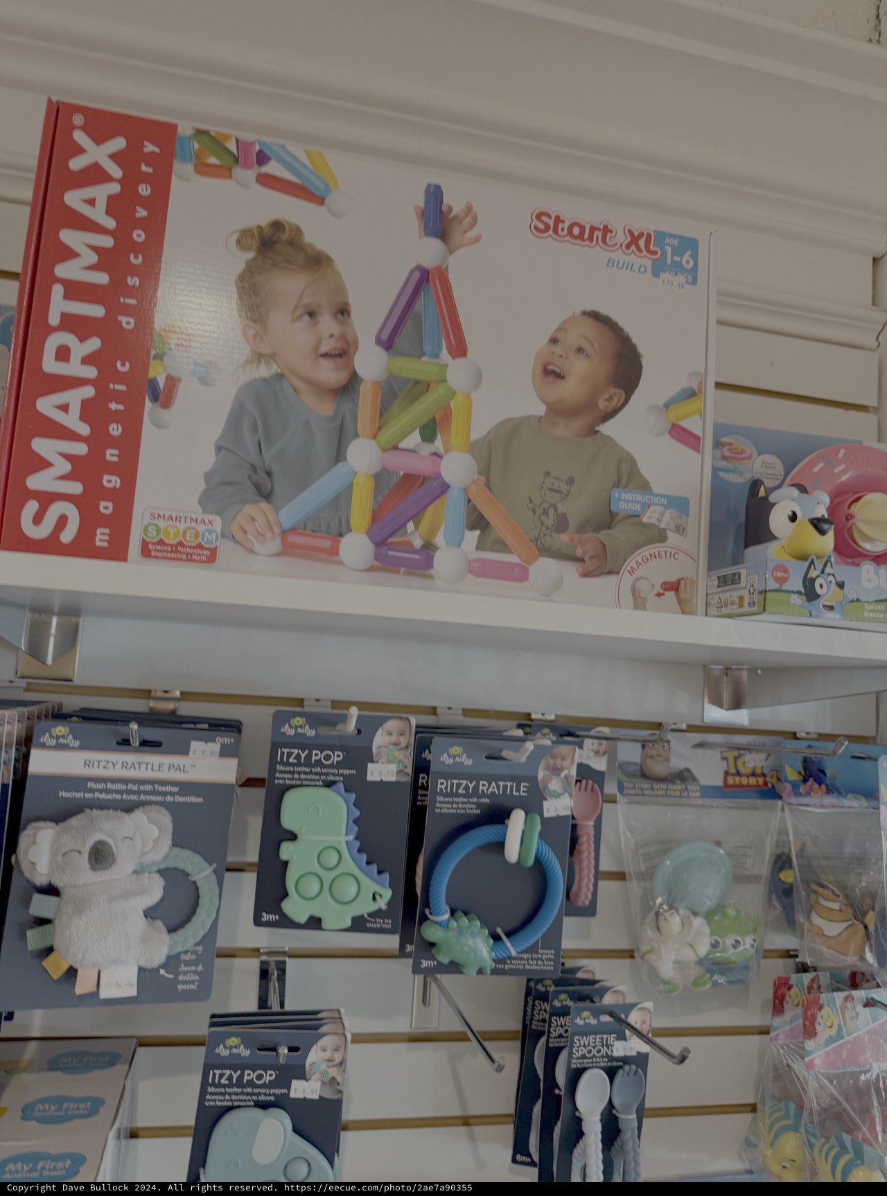 Toy Store Display with Children's Building Sets