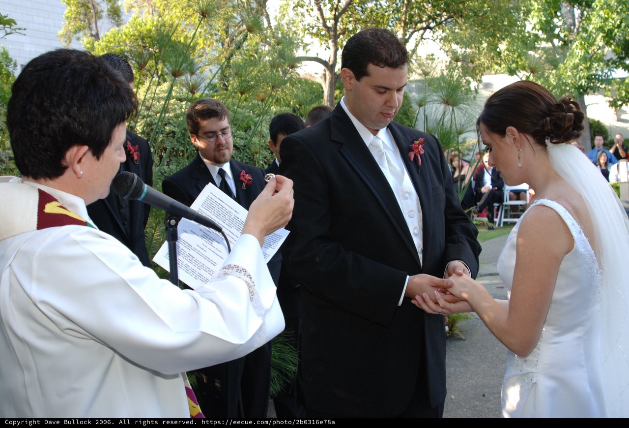 Ring Exchange During Outdoor Wedding Ceremony 2006