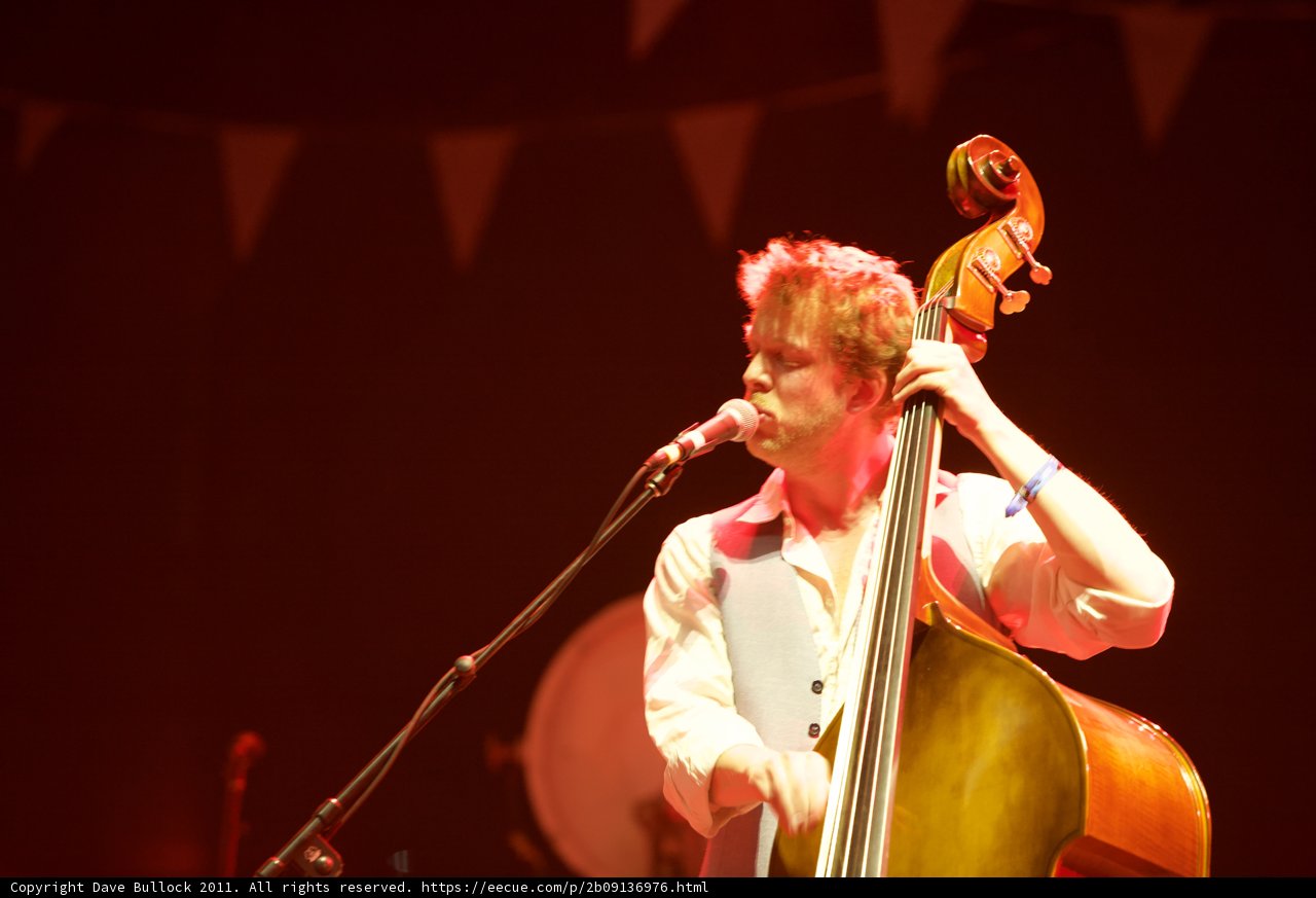 Ted Dwane Playing the Double Bass on Stage
