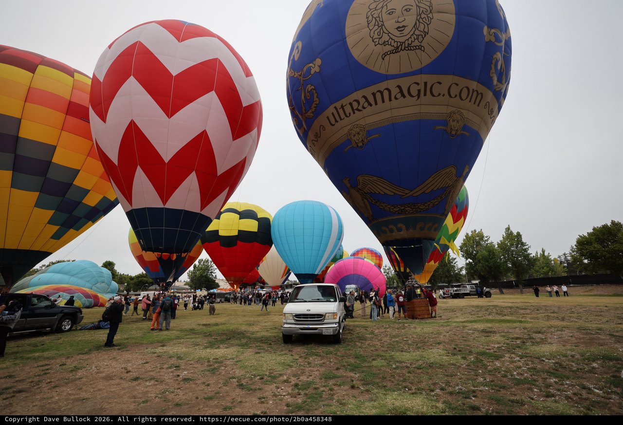 Colorful Hot Air Balloons Launch at Sonoma County Classic