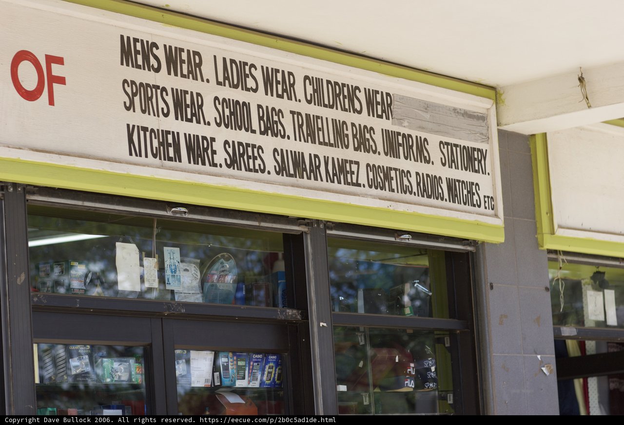 Shop Sign on a Storefront