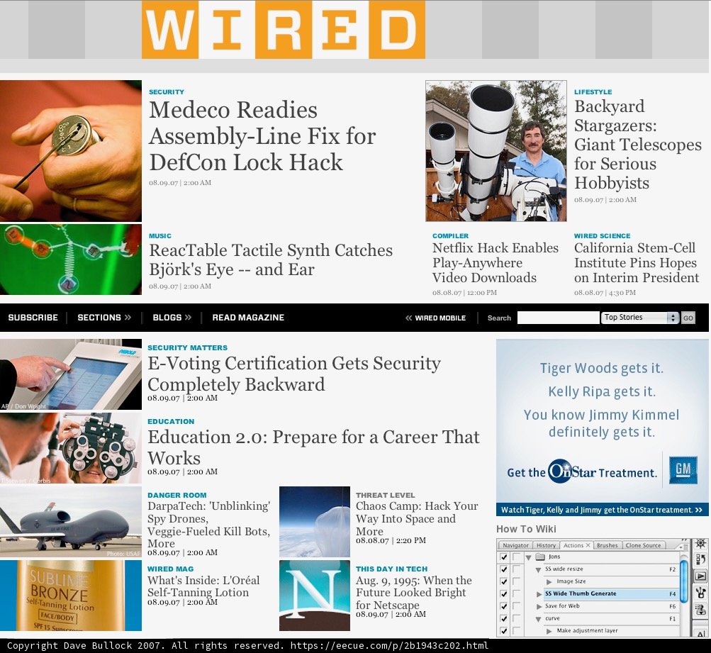 Wired Magazine Website Advertisement