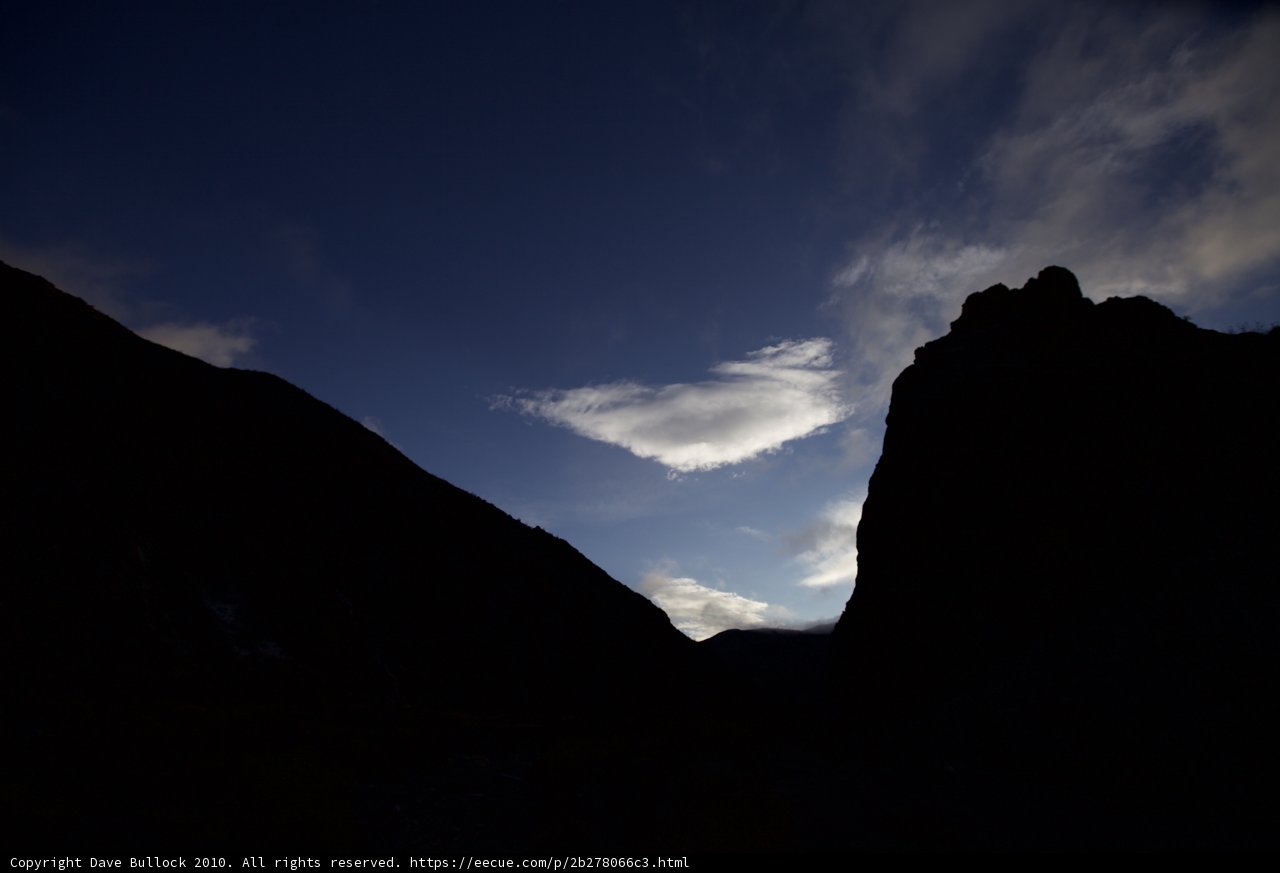 Sunset over the Mountain Range