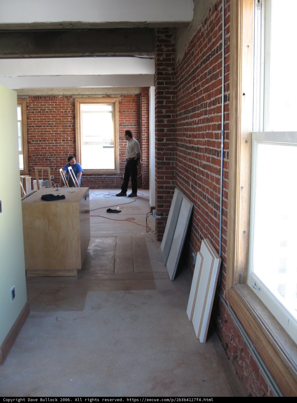 Working on the Flooring in a Building