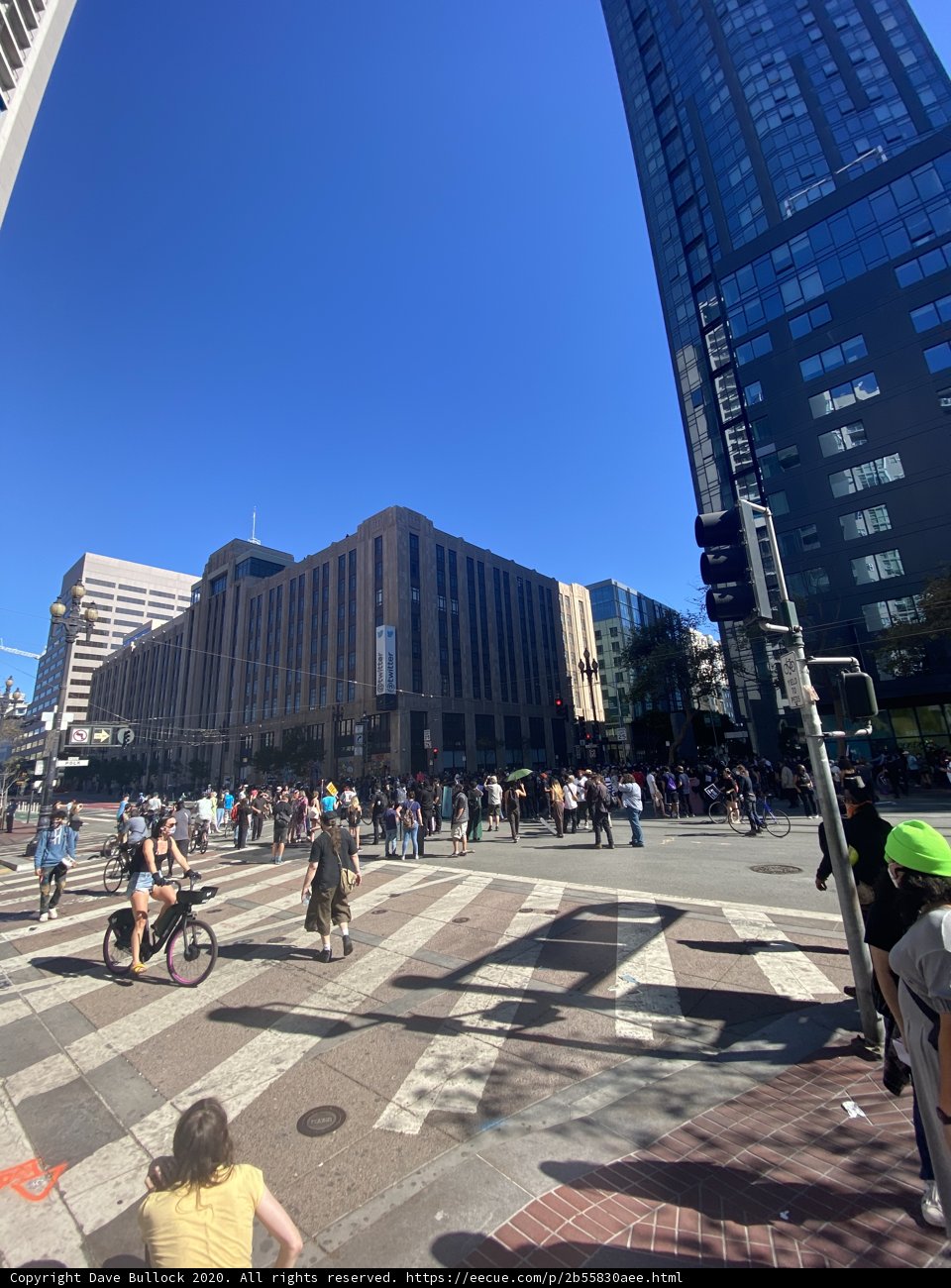 Urban Crowd at Intersection
