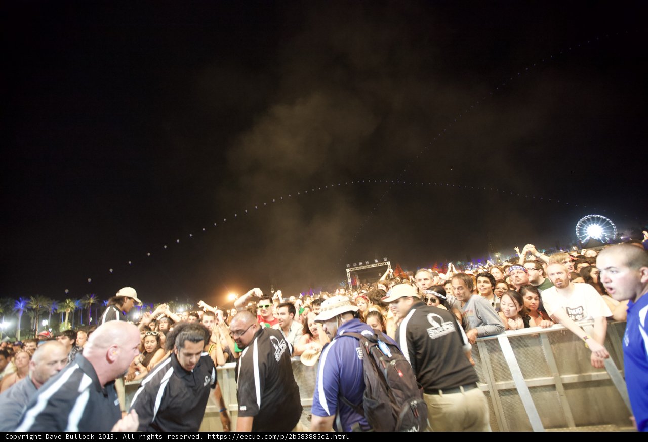 Smoke-filled Concert Crowd