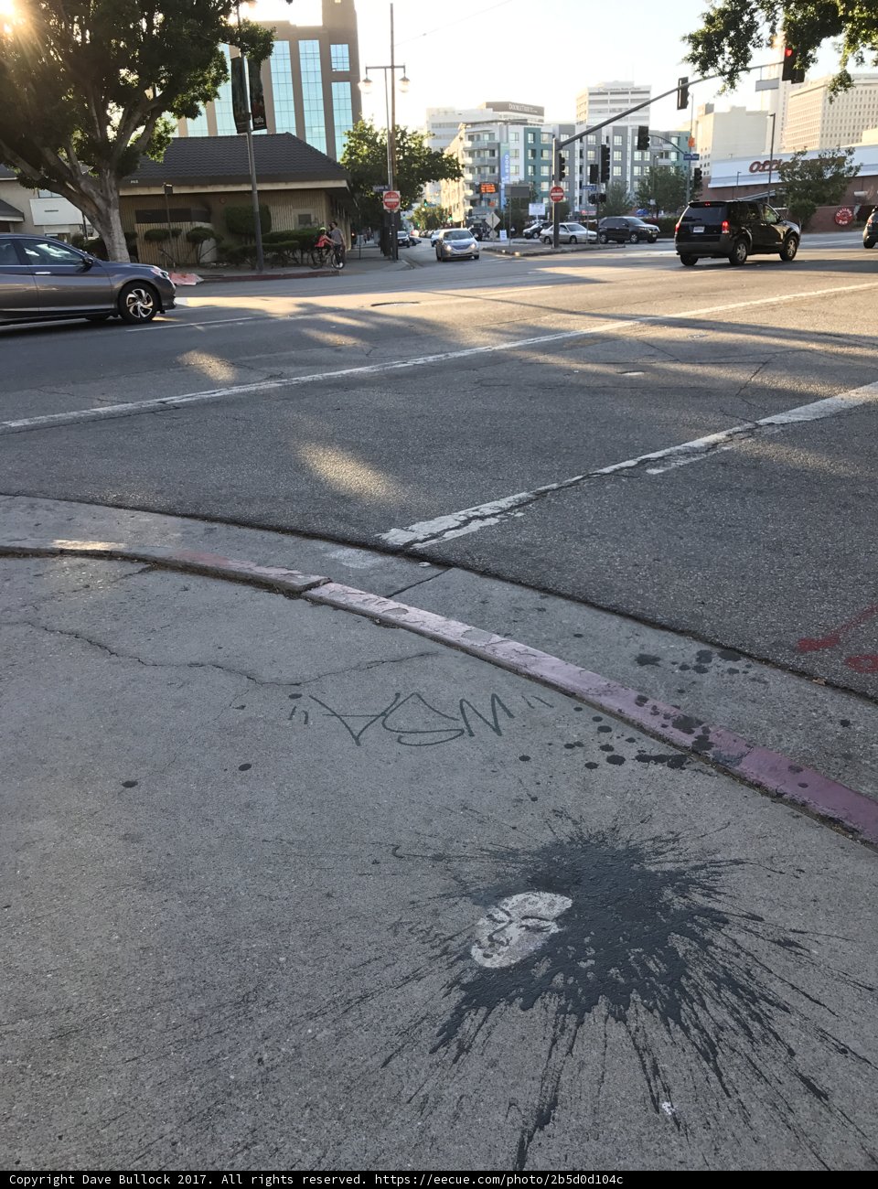 Parked Car on a Busy Los Angeles Street