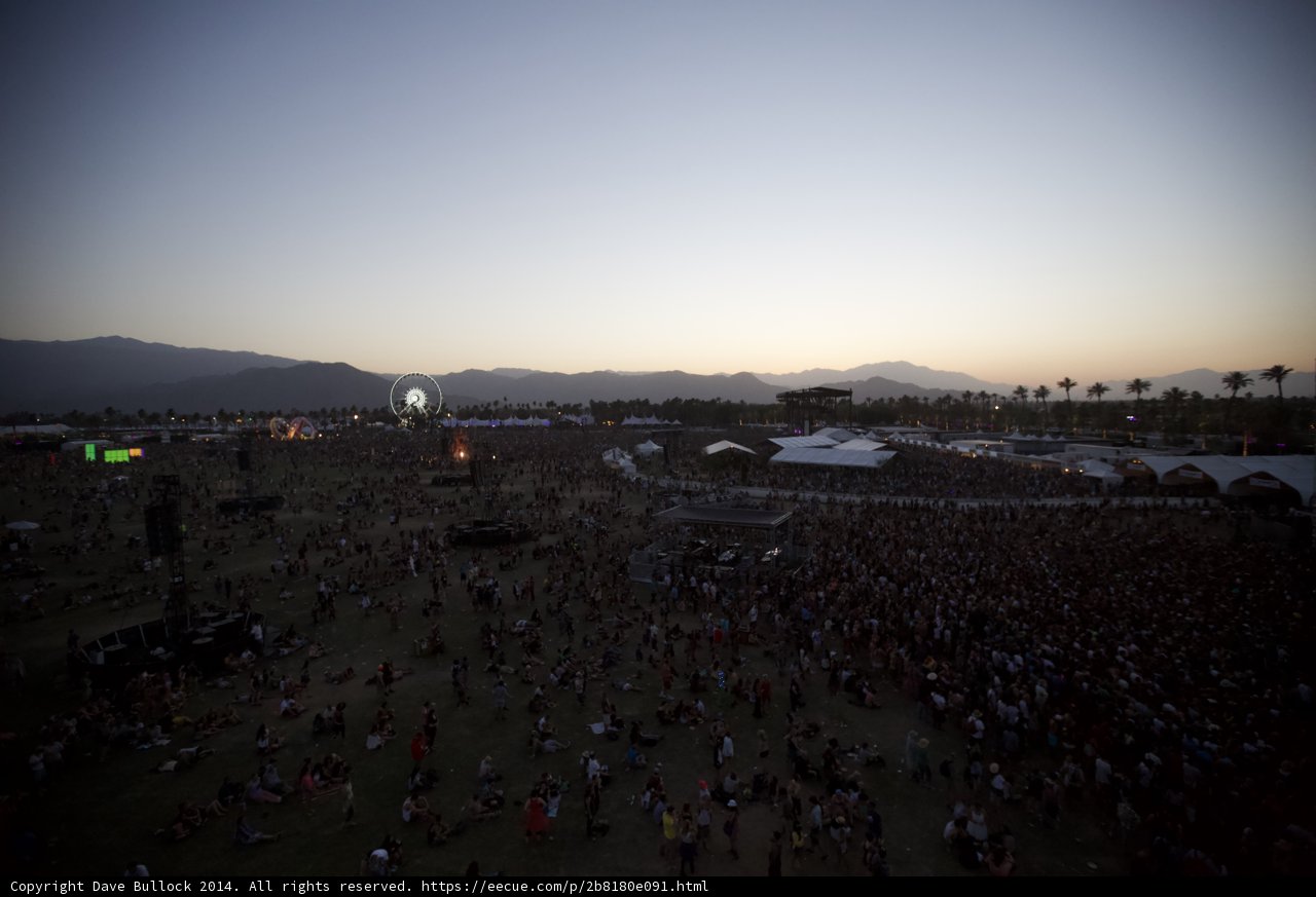 Concert Crowd at Sunset