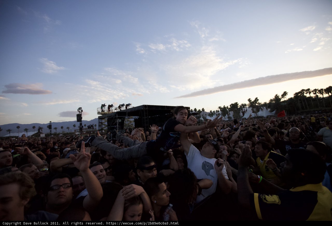 Man on Top of a Rocking Crowd