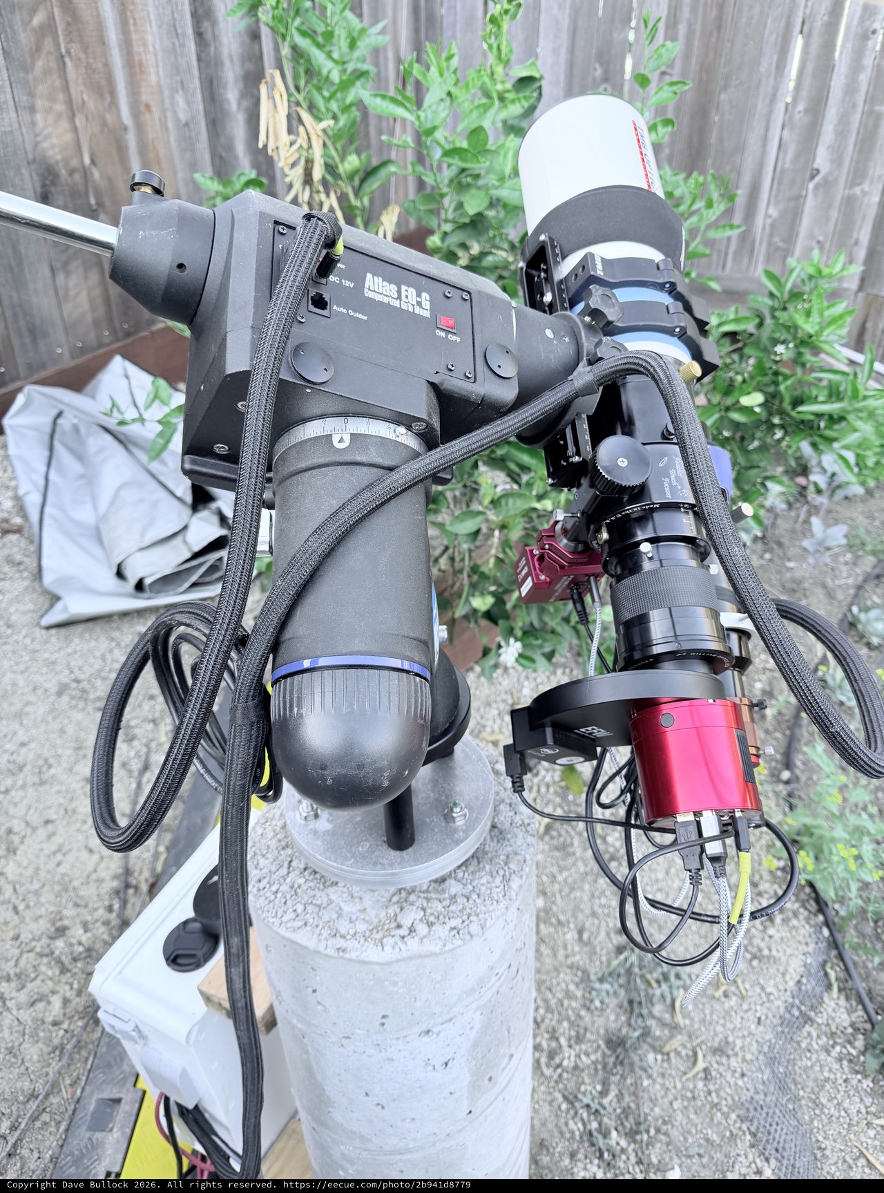 Astrophotography Telescope Setup in Backyard Observatory