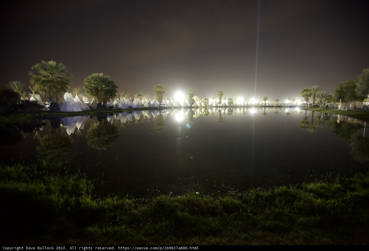 Nighttime Pond Reflections
