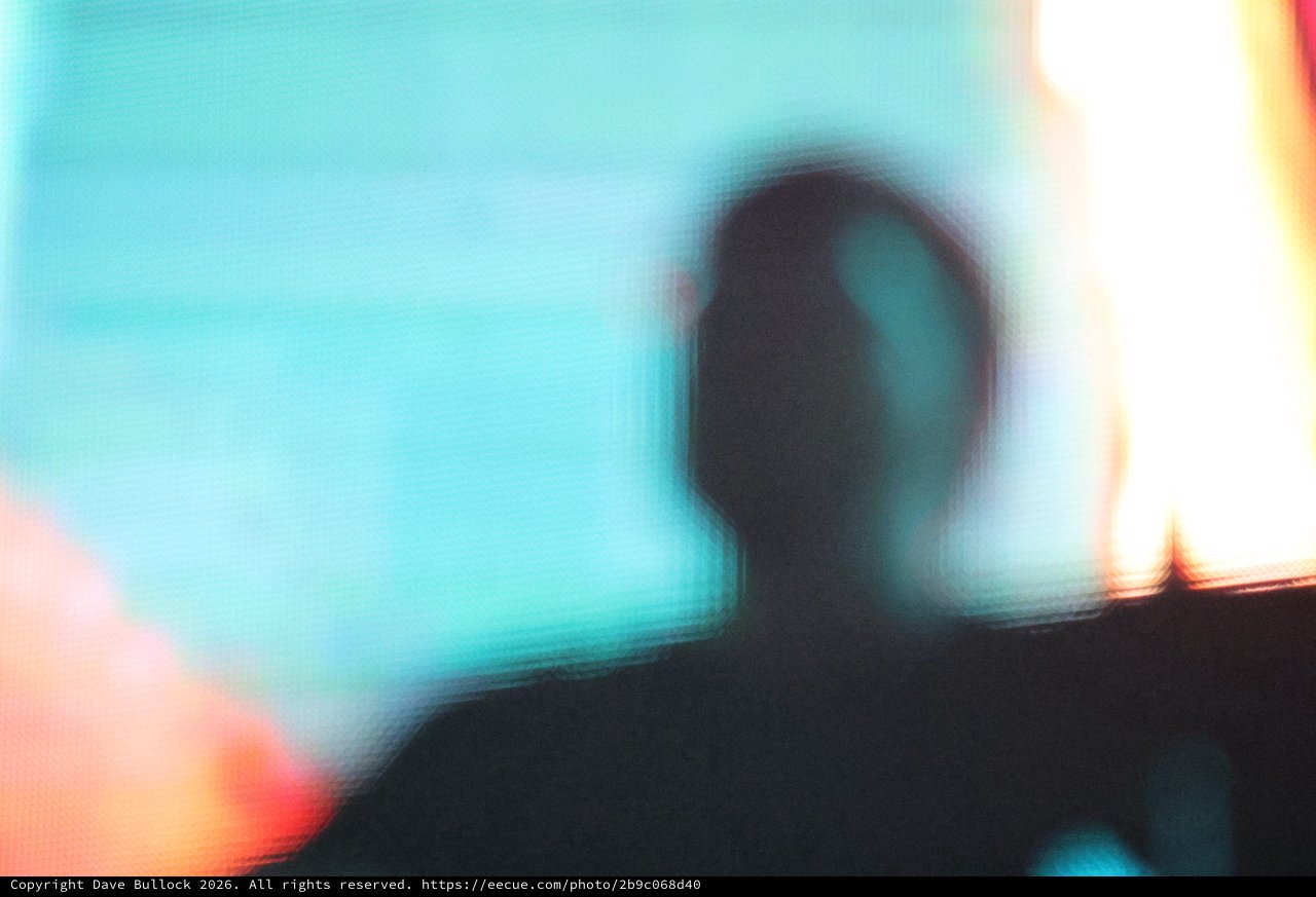 Silhouette in Neon Light at Wobbleland Festival