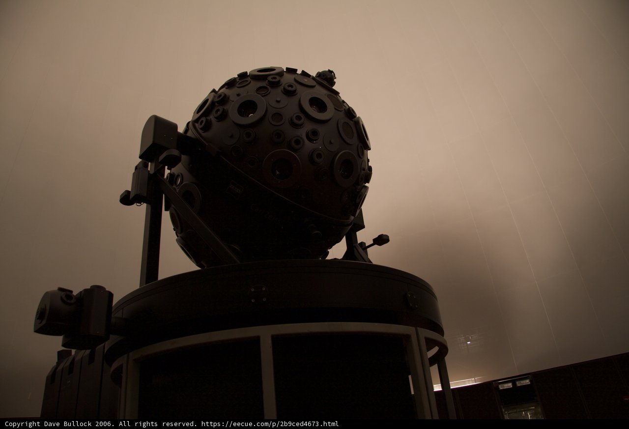 The Planetarium Sphere atop the Building