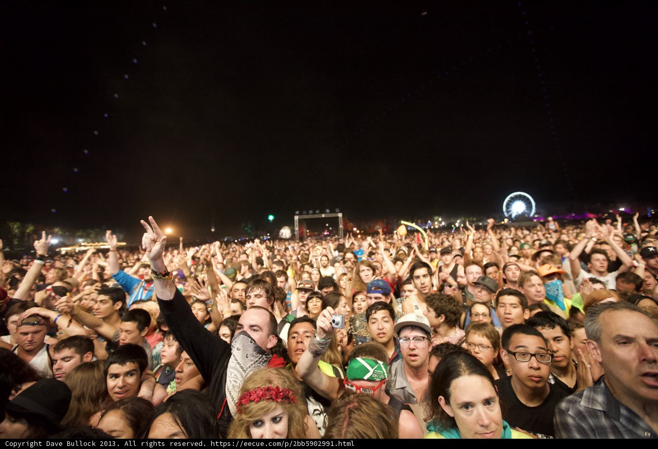 A Sea of People Under the Night Sky