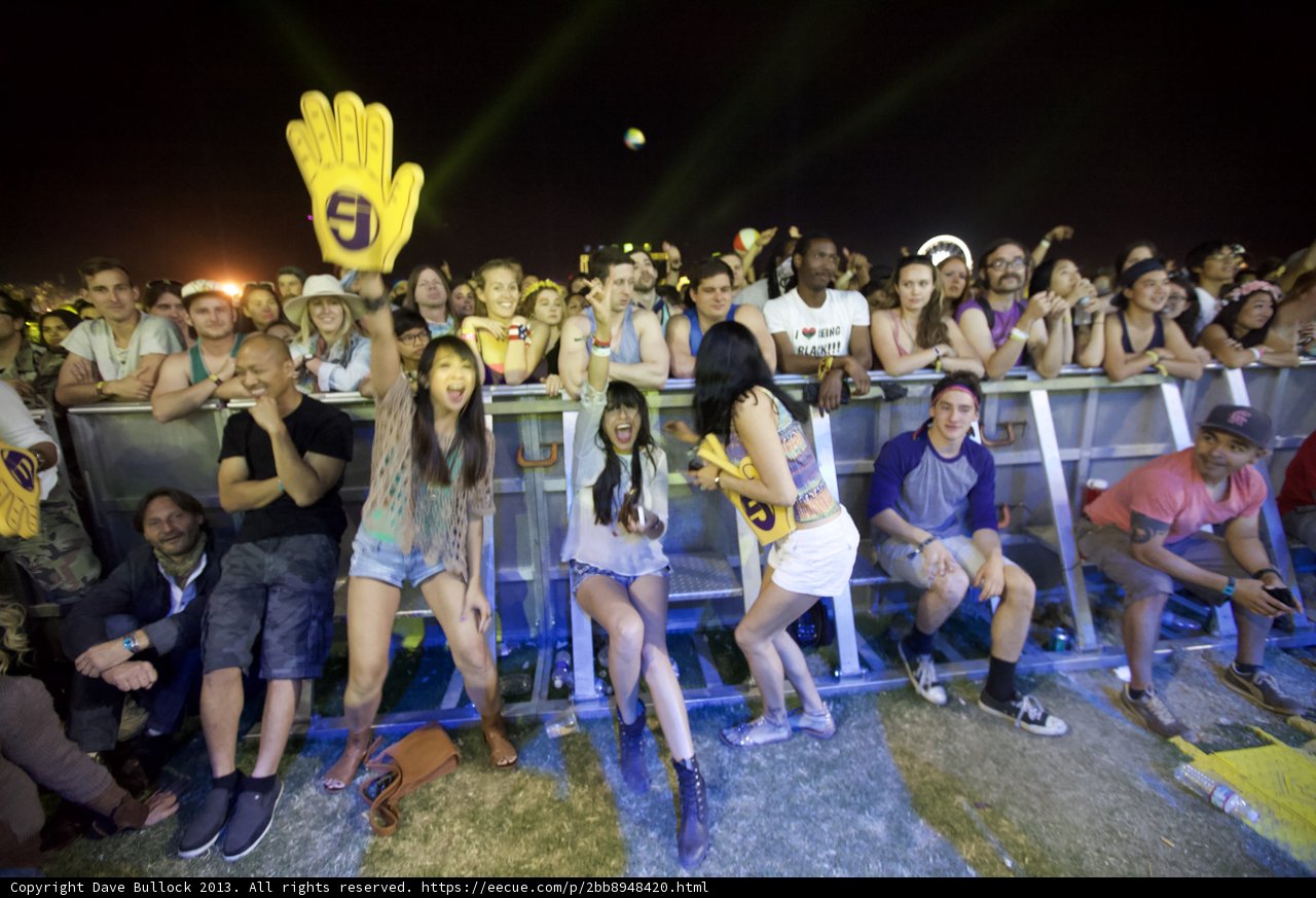 Yellow Glove in the Coachella Crowd