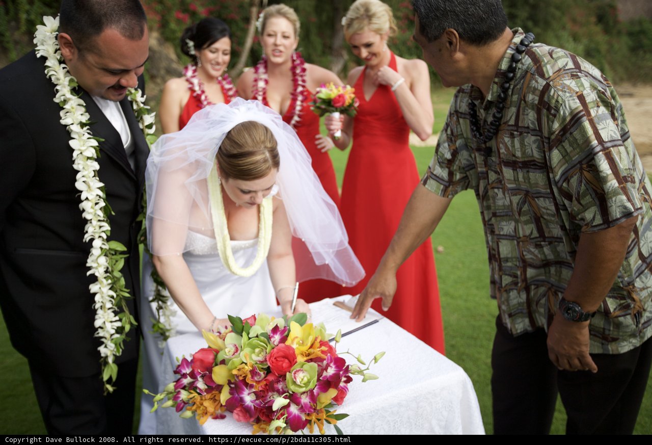 Signing the Wedding Certificate