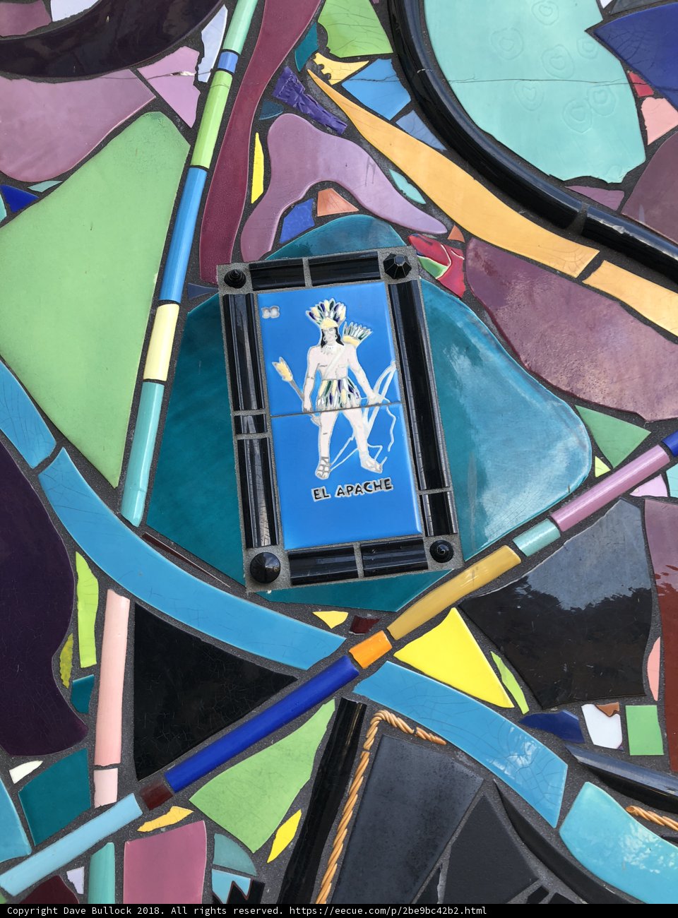 Card Holding Stained Glass Mural