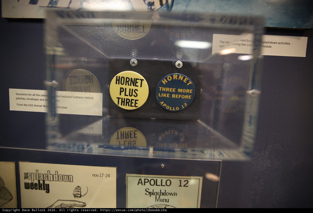 Apollo 12 USS Hornet Museum Display Collection
