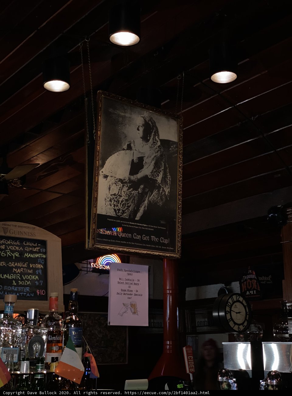 Woman's Face Presides over Pub