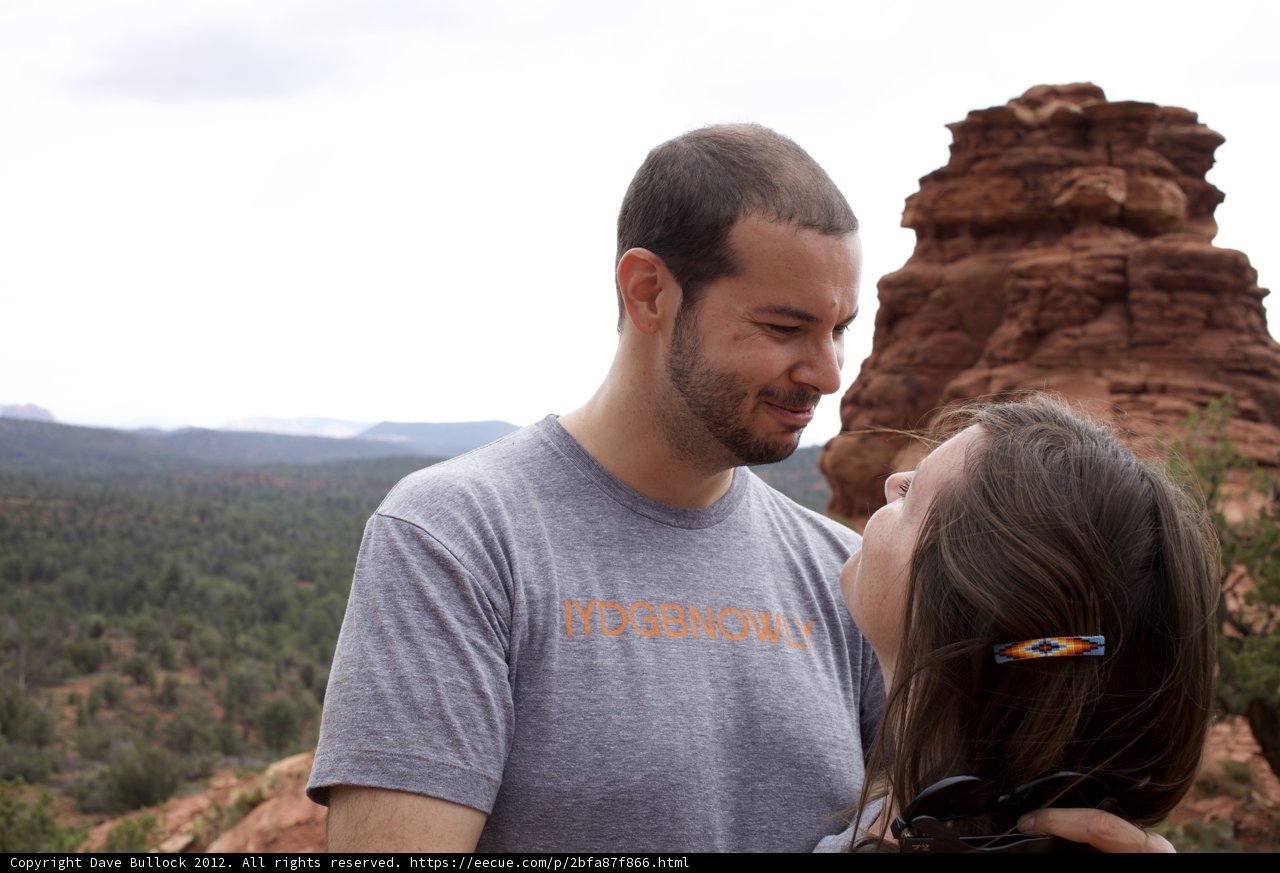 Smiling Couple on Sedona Plateau