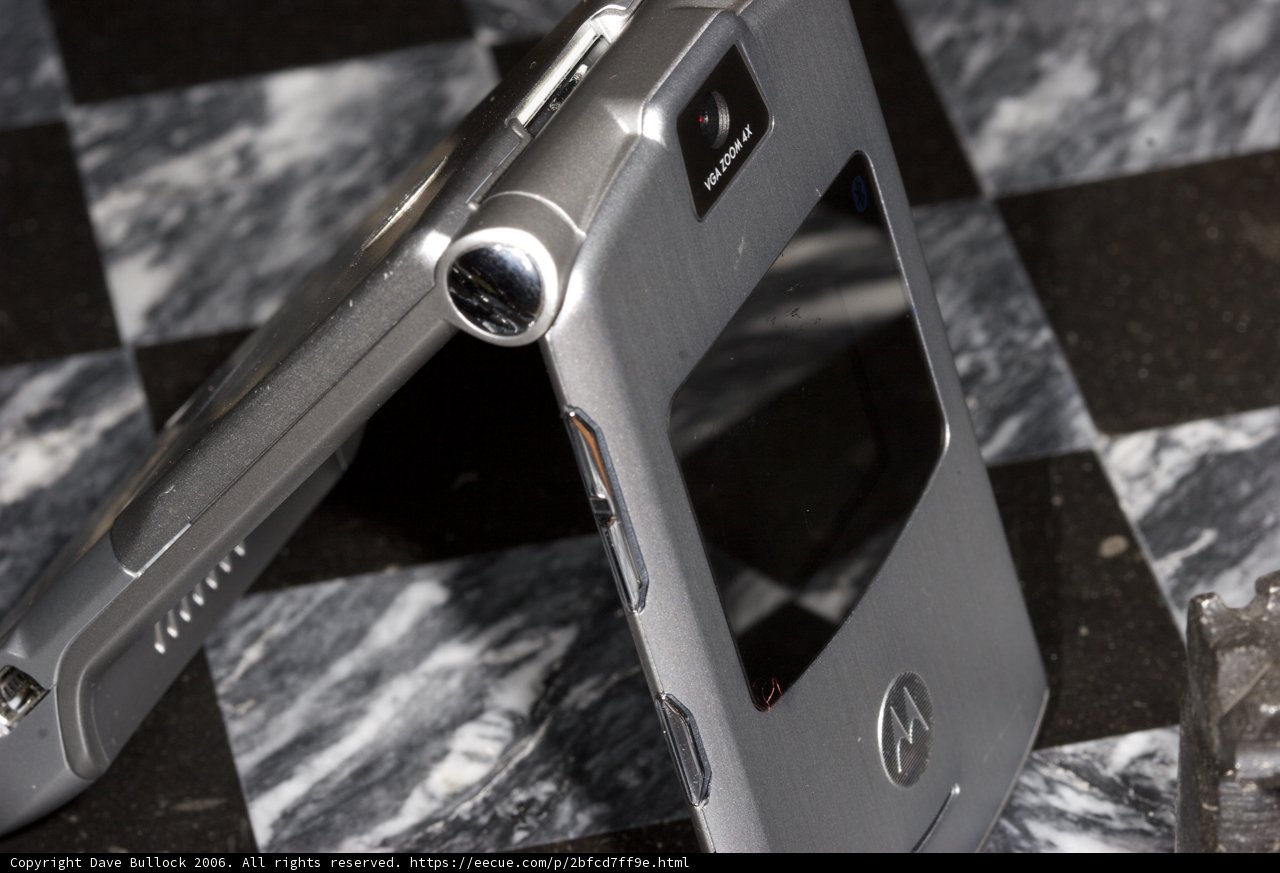 Sleek Silver Cell Phone Captured in 2006 Flexilis Shoot