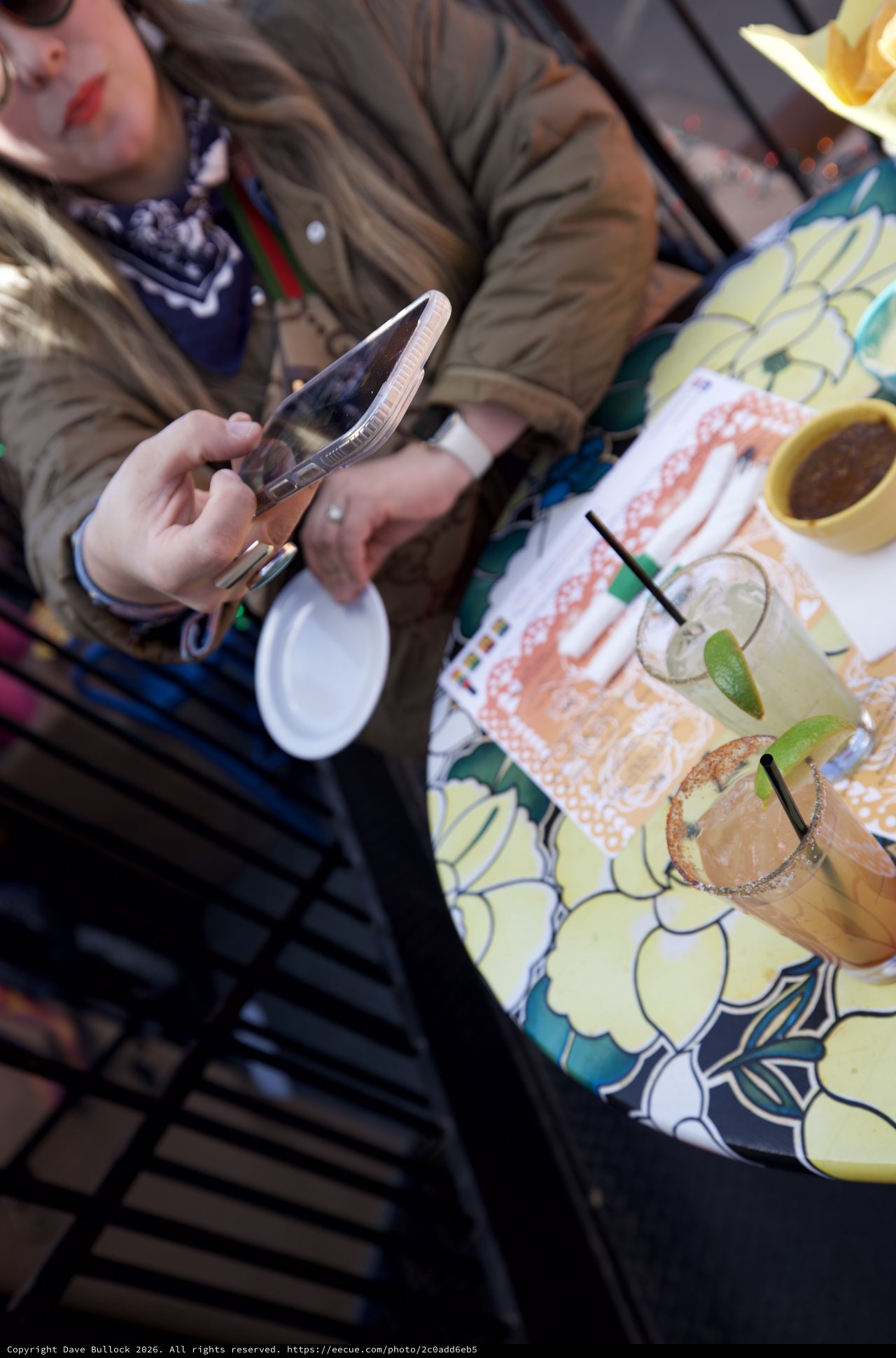 Casual Dining and Drinks at Colorful Outdoor Patio