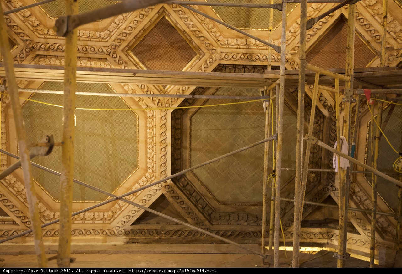 A Majestic View of the New York State Senate Chamber Ceiling