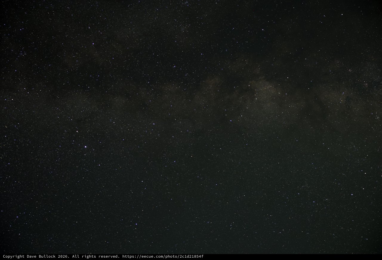 Milky Way Arches Over Lassen Volcanic Night Sky