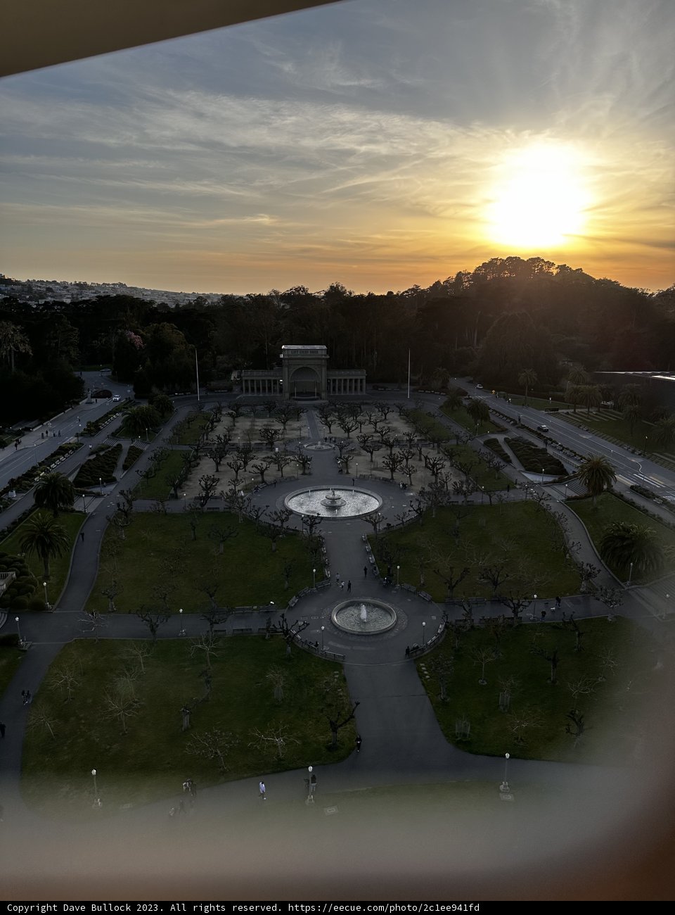 Sunset Over the Urban City