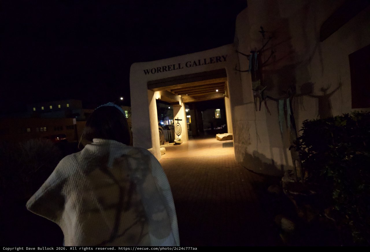 Evening Arrival at Worrell Gallery Entrance