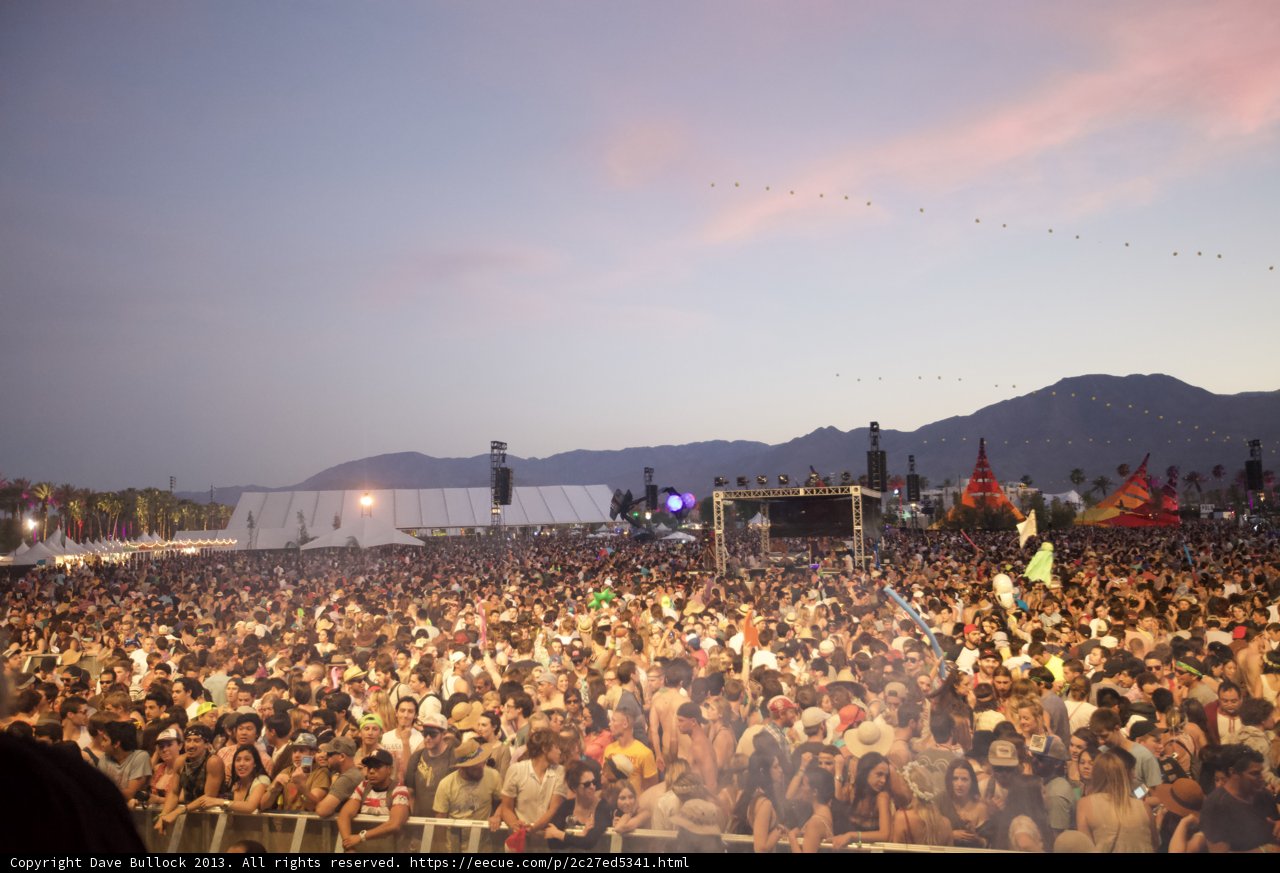 Coachella Crowd at Sunset