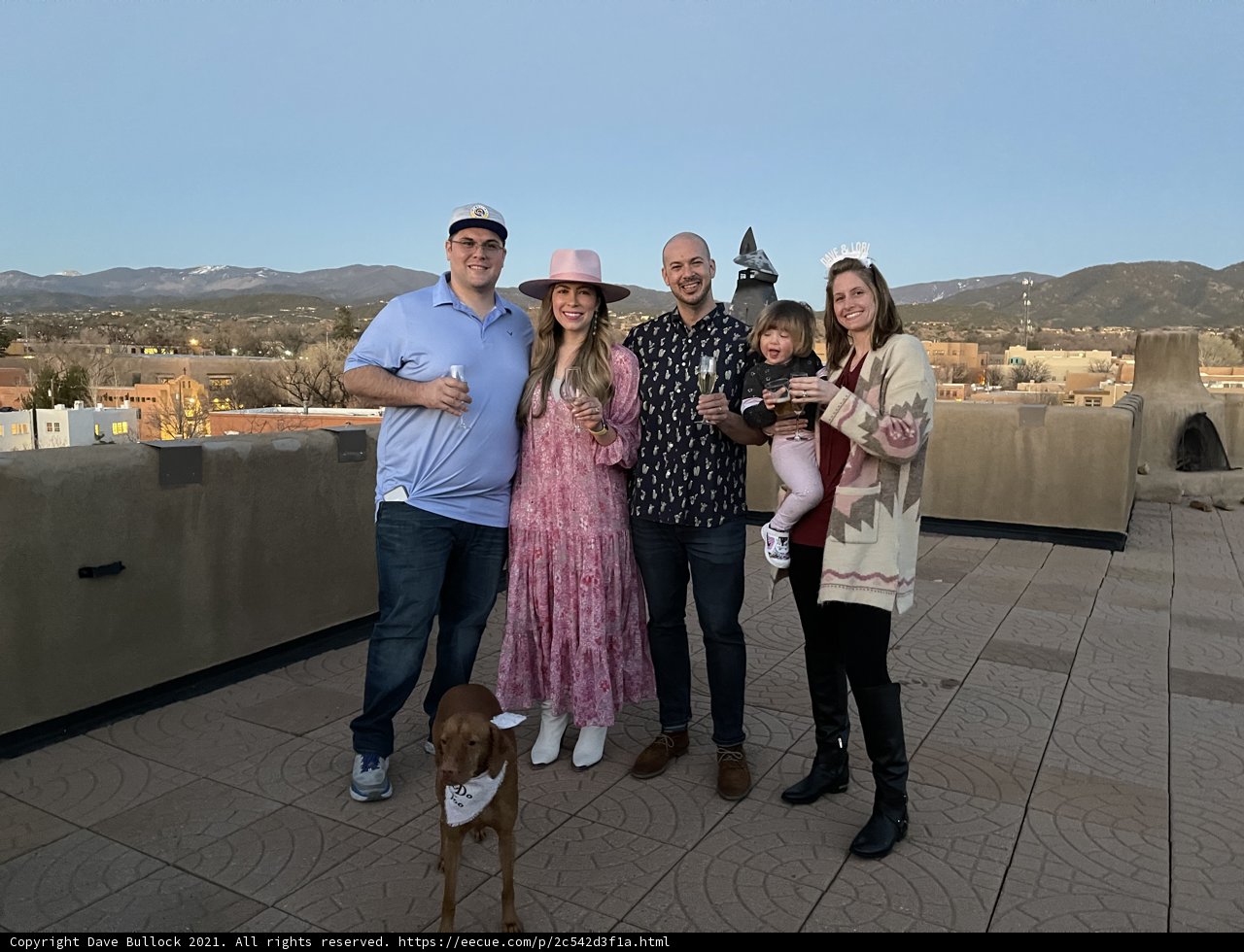Rooftop Family Portrait with Furry Friend