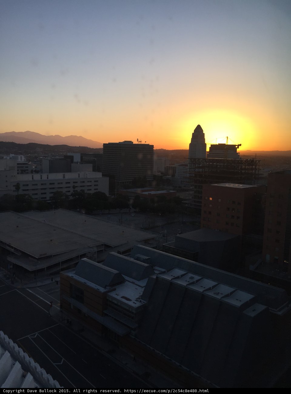 Sunrise Behind Los Angeles City Hall