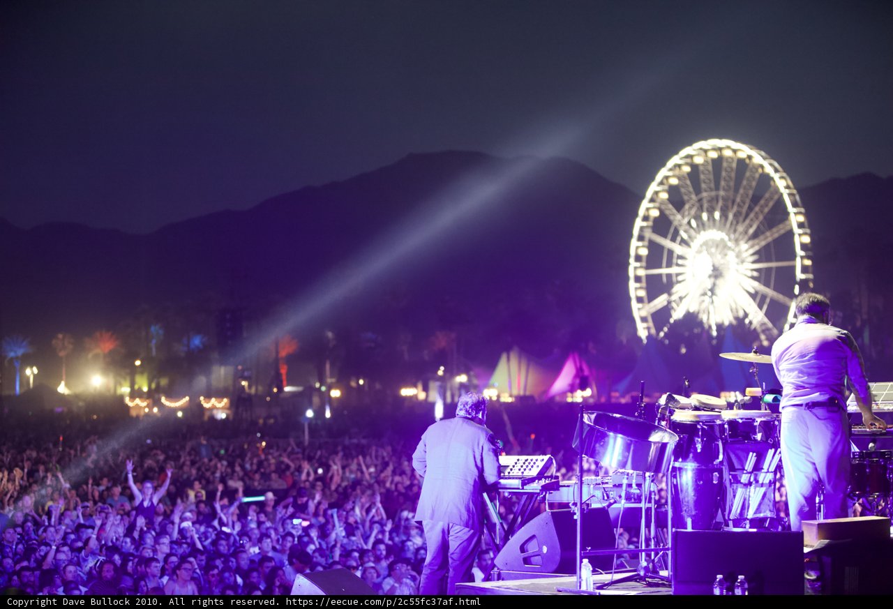 Rocking out under the Ferris Wheel