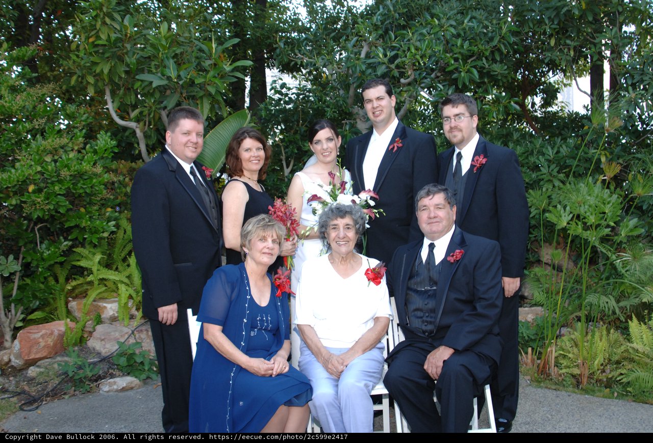 Family Portrait at Outdoor Wedding Celebration 2006