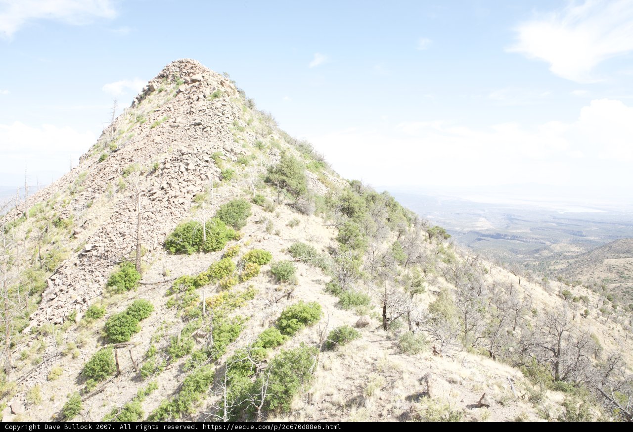 Mountain Peak with a Rocky Crown