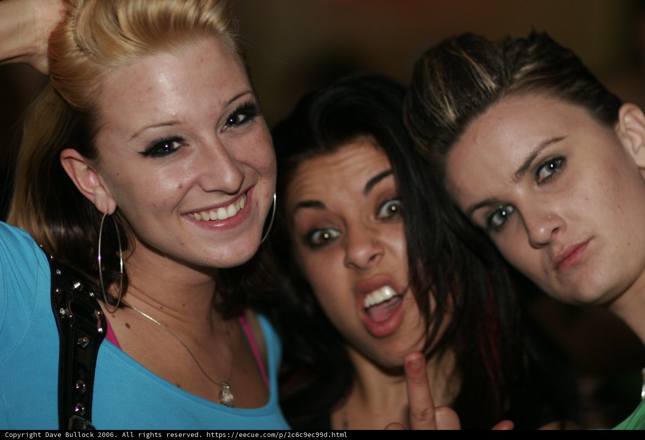 Three Women Strike a Pose for the Camera