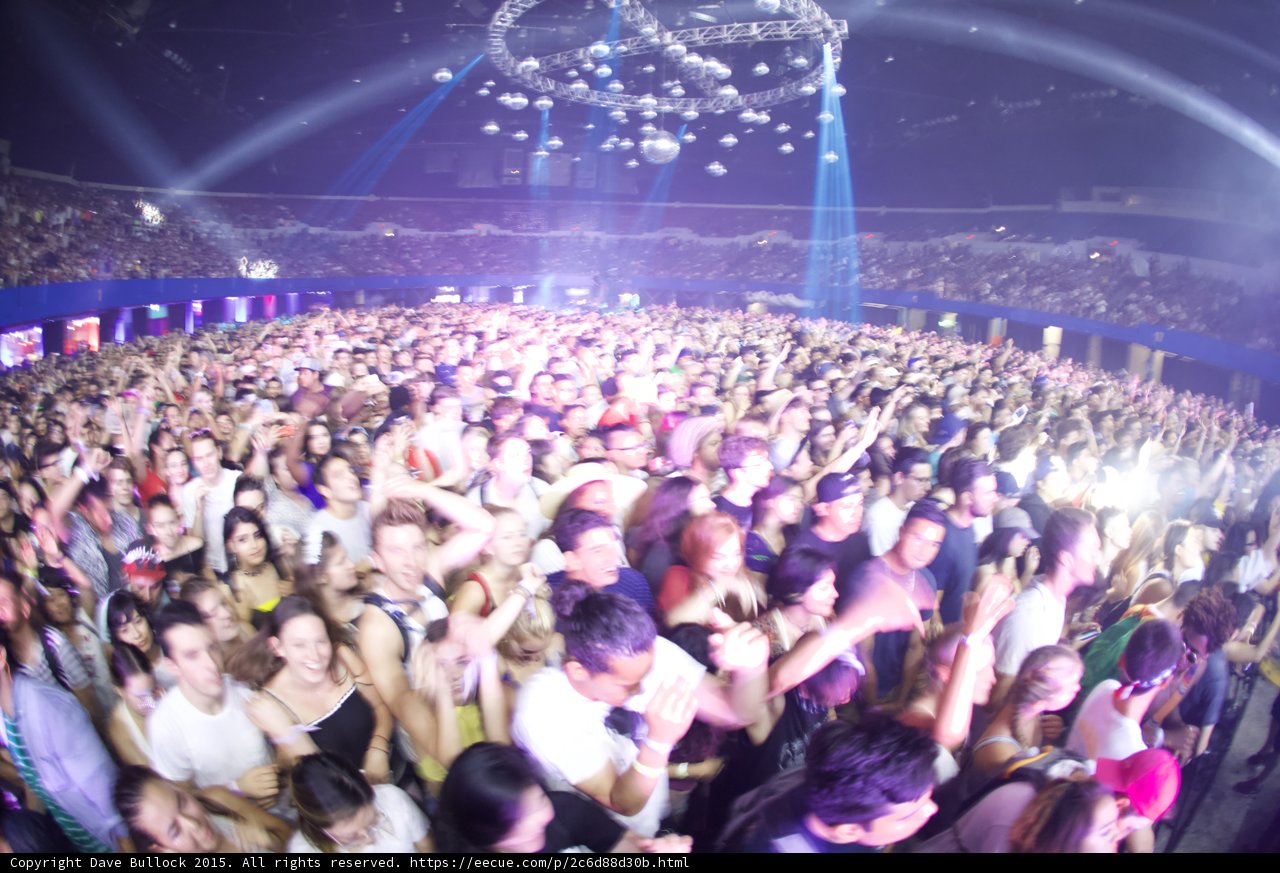 Dancing Crowd Bright Light