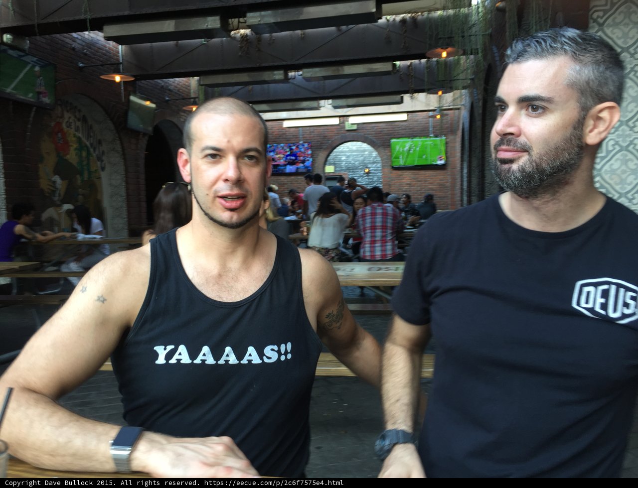 Black Shirted Men In A Pub