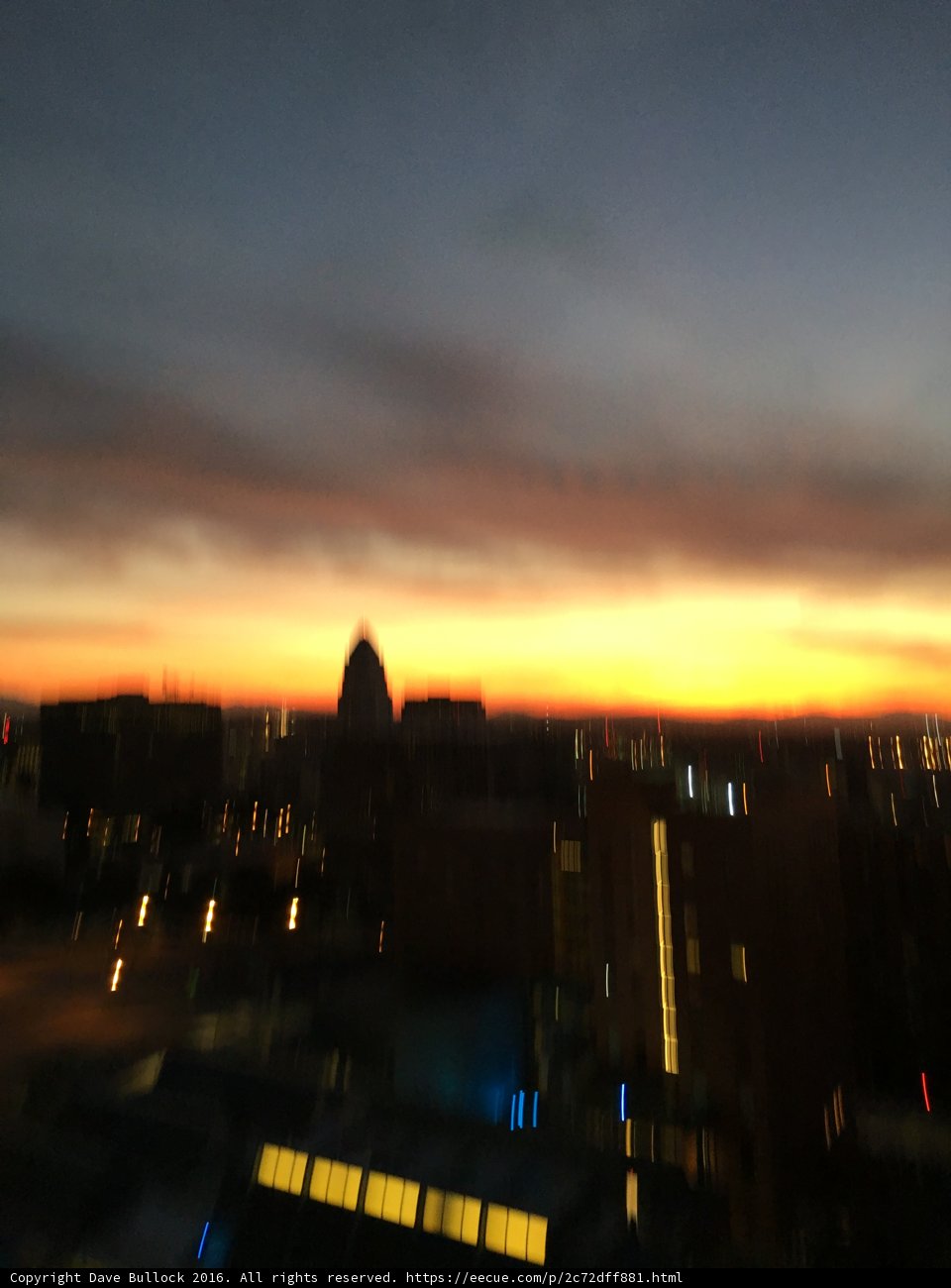 Blurred Beauty of a City at Sunset