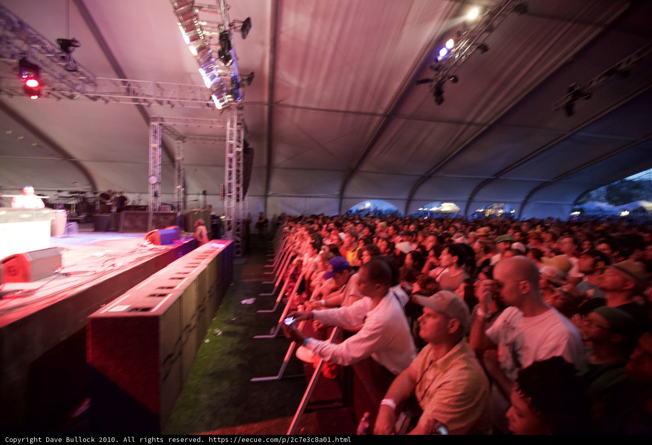 Urban Nightlife: A Concert Under the Tent
