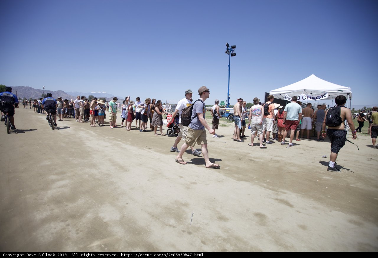Waiting in Line at Coachella