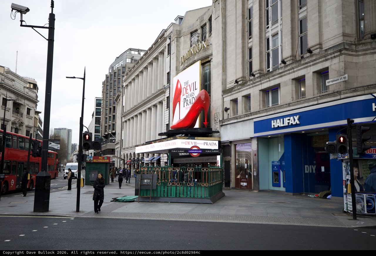 Devil Wears Prada Billboard at Tottenham Court Road Station
