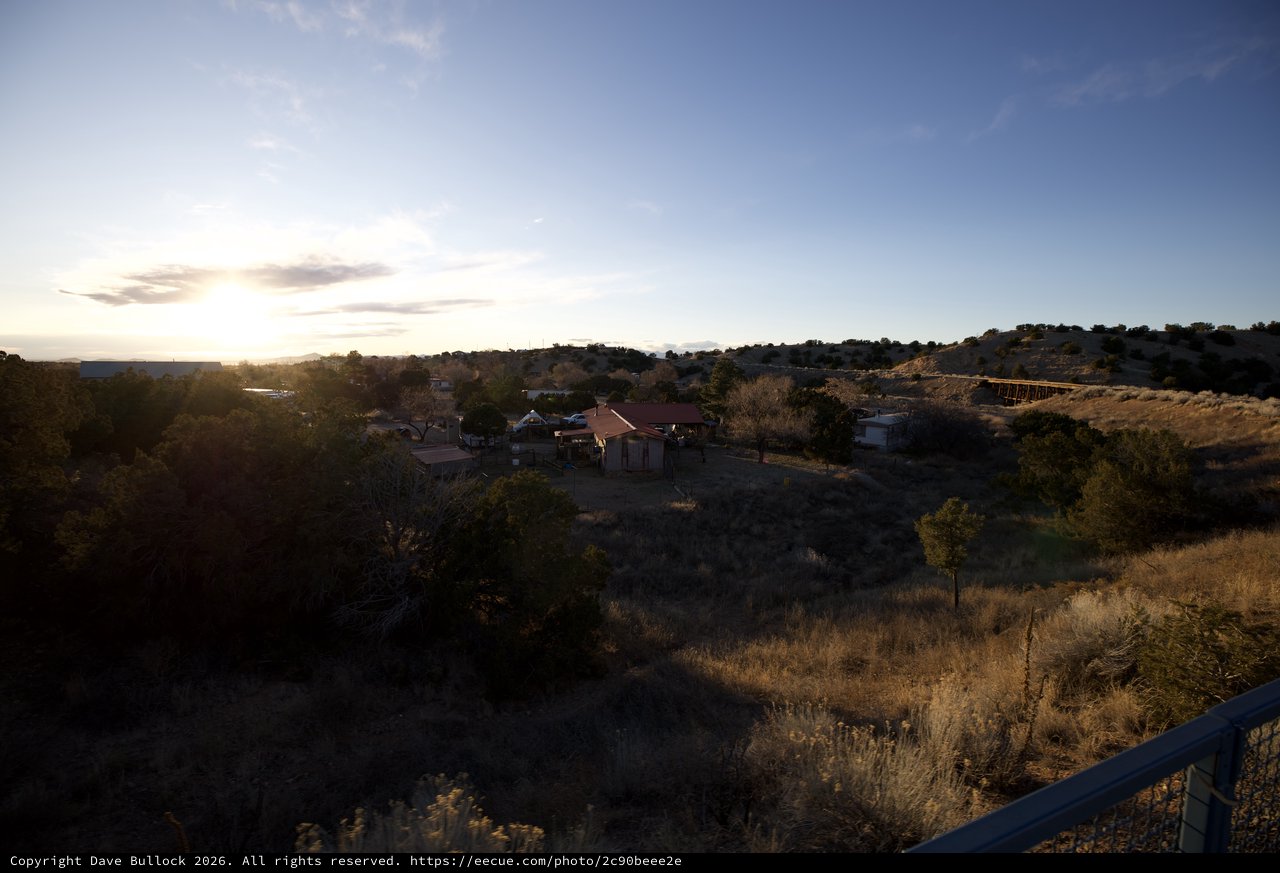 Sunset Over Historic Desert Settlement