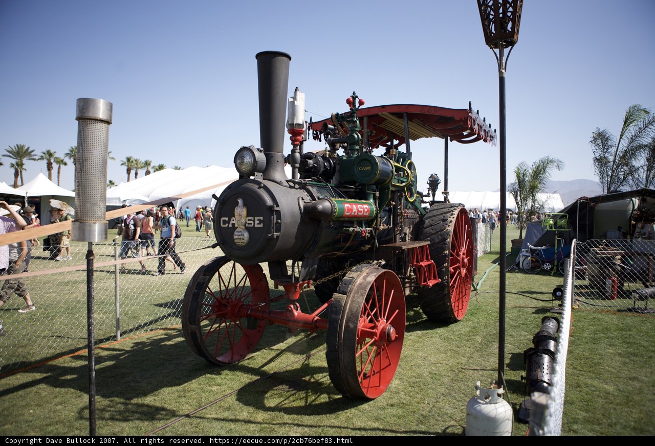 Vintage Steam Engine on Display at a Festival