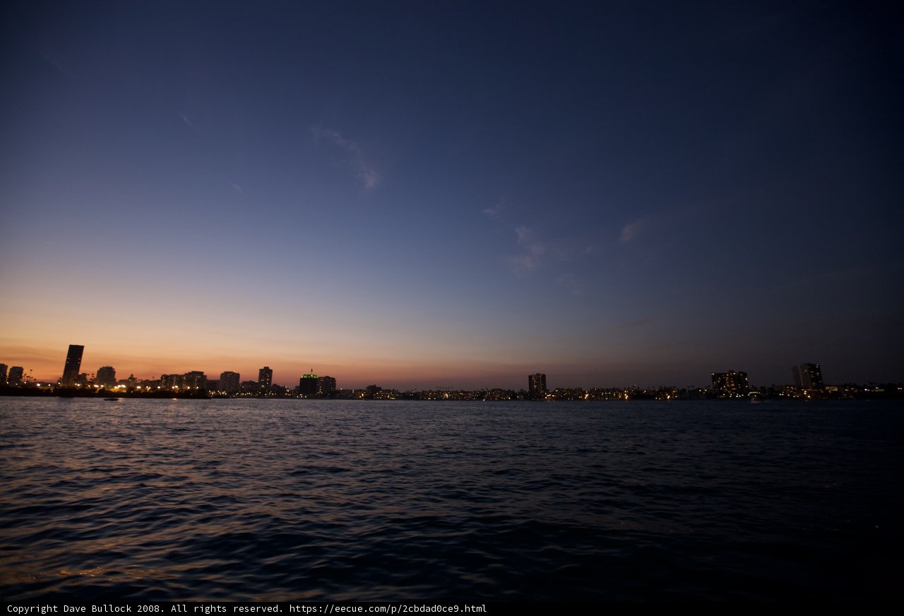 Sunset Skyline Reflection