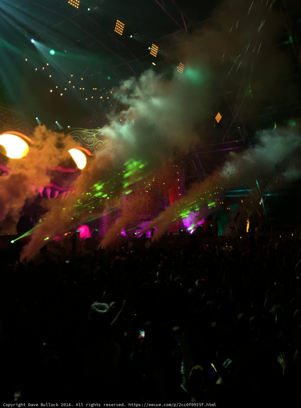 Smoke and Lights at Rock Concert